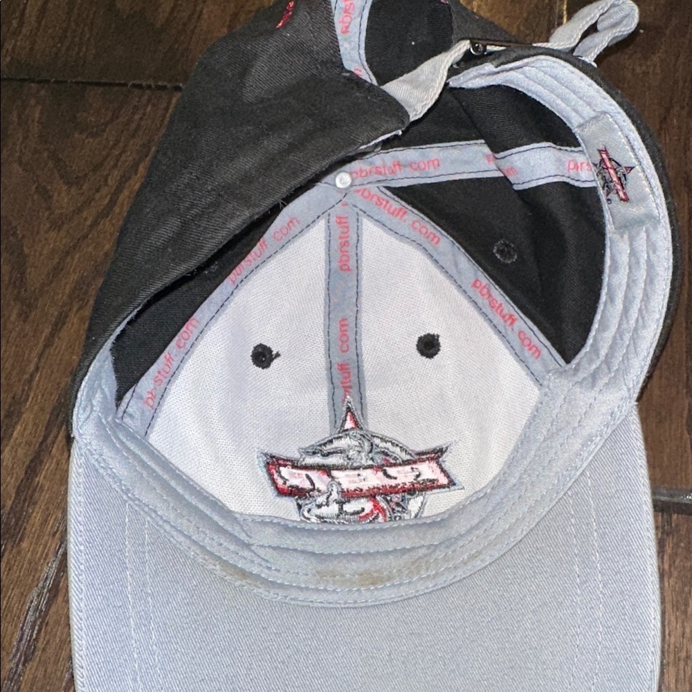 Professional bull riders Gray and Red Embroidered Cap - Picture 4 of 7